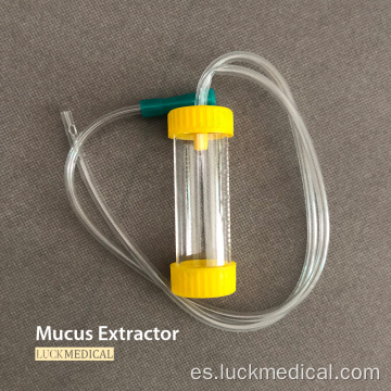 Extractor de moco de plástico desechable con filtro